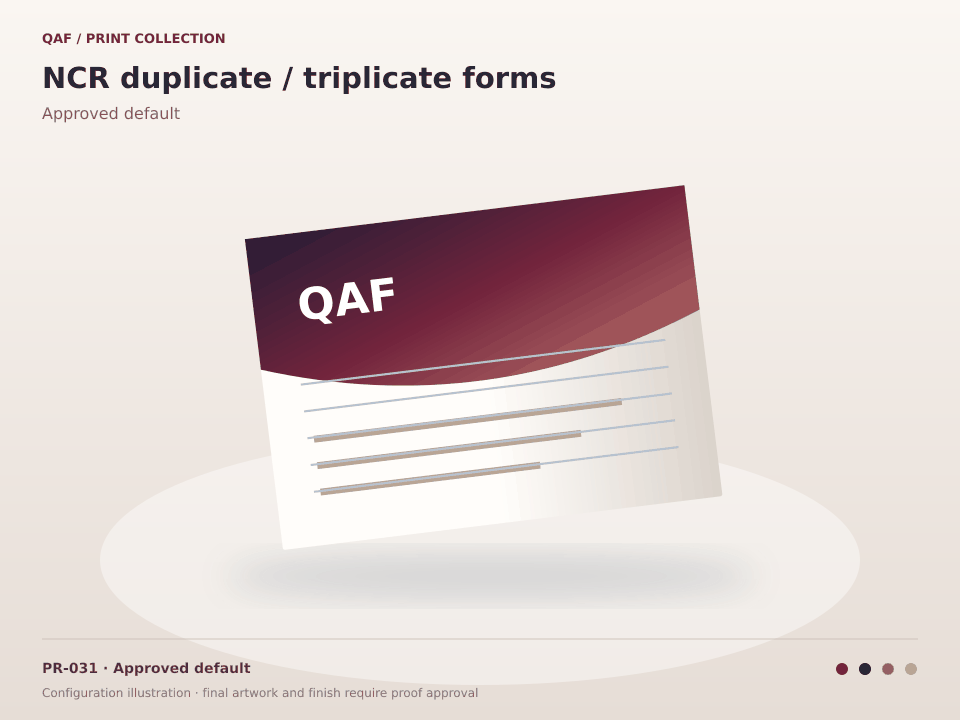 NCR duplicate / triplicate forms preview