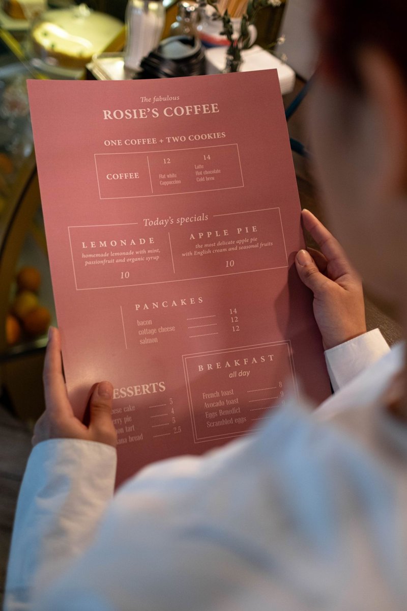 Menus - flat or folded preview